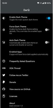 图：Android的好应用！DarQ暗色主题模式的「完全体」