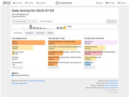 图：桌面端的好应用！ActivityWatch