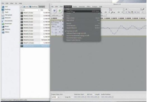 图：Audacity.LinuxSampler