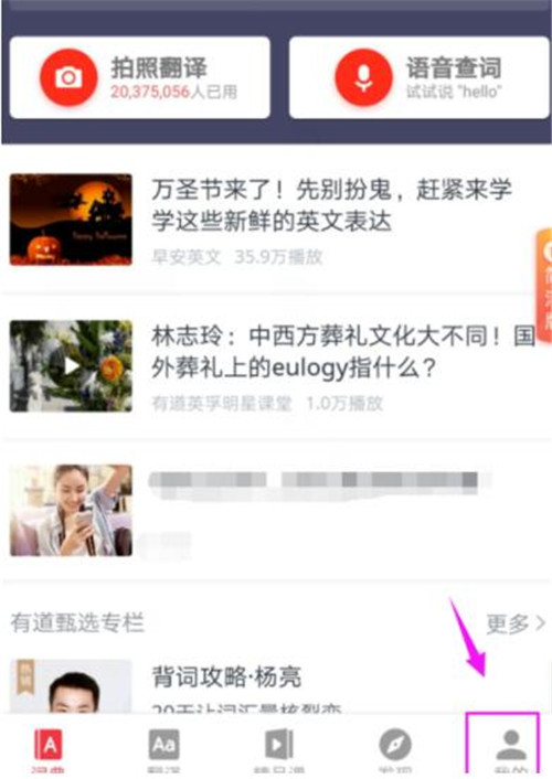 有道词典设置自动发音的详细操作