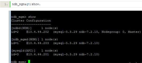 Centos下MYSQL Cluster NDB7.2部署实践教程