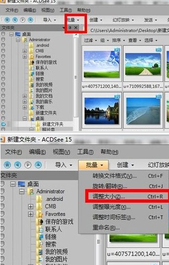 acdsee进行批量改变图片大小方法