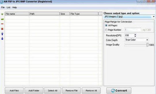 怎么使用Ailt PDF to JPG BMP Converter