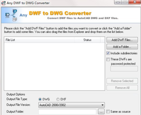 Any DWF to DWG Converter功能特点安装教学