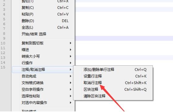 Notepad++快速代码注释取消方法