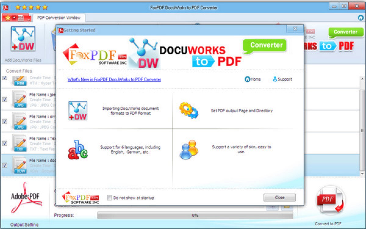 xdw图像转换软件FoxPDF DocuWorks to PDF Converter下载