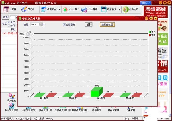 个人理财收支记帐软件 晨曦小账本下载