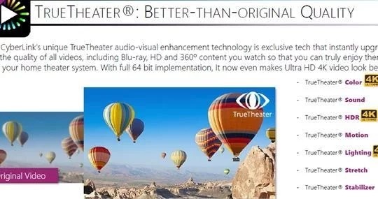 电脑DVD播放器PowerDVD 万能媒体文件的播放器