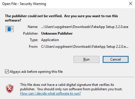fakeapp视频换脸软件安装教程