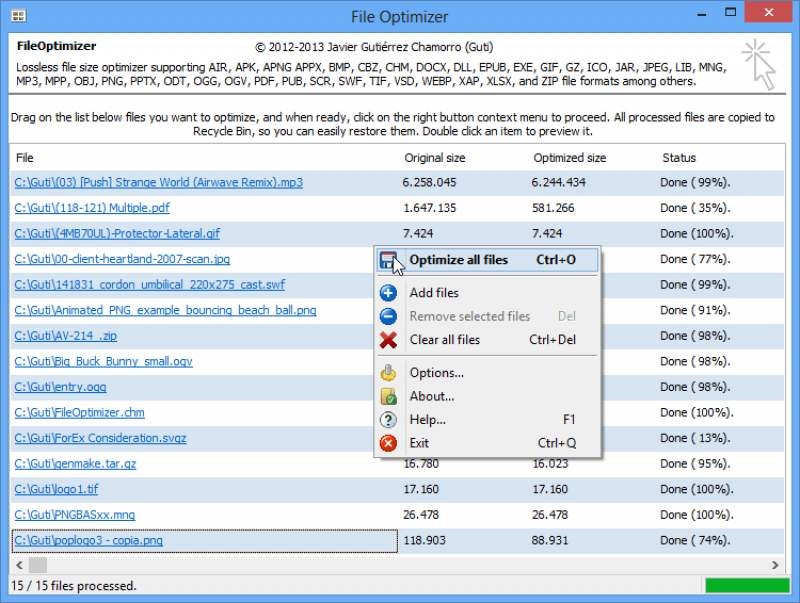 批量压缩软件File Optimizer下载简介