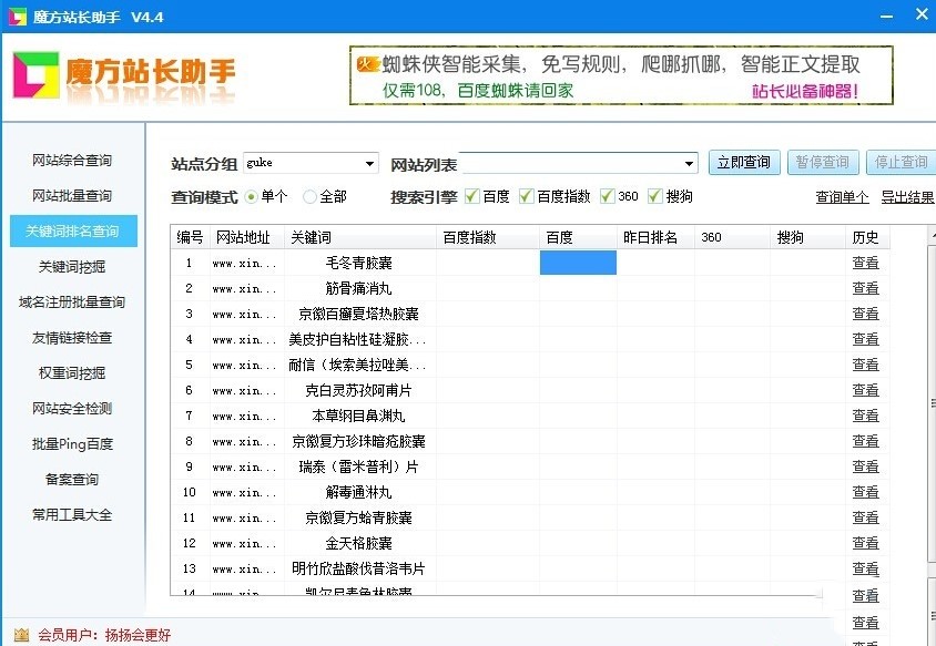 SEO免费查询工具 魔方站长助手下载简介