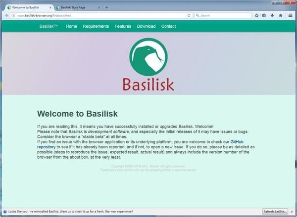 国外开源浏览器Basilisk官方版安装方法