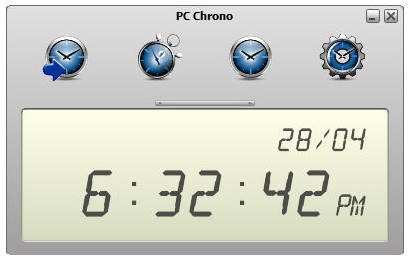 桌面时钟秒表定时器PC Chrono下载使用方法