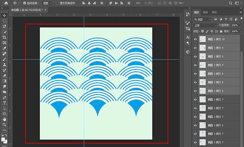Photoshop CS4绘制鱼纹背景的操作教程