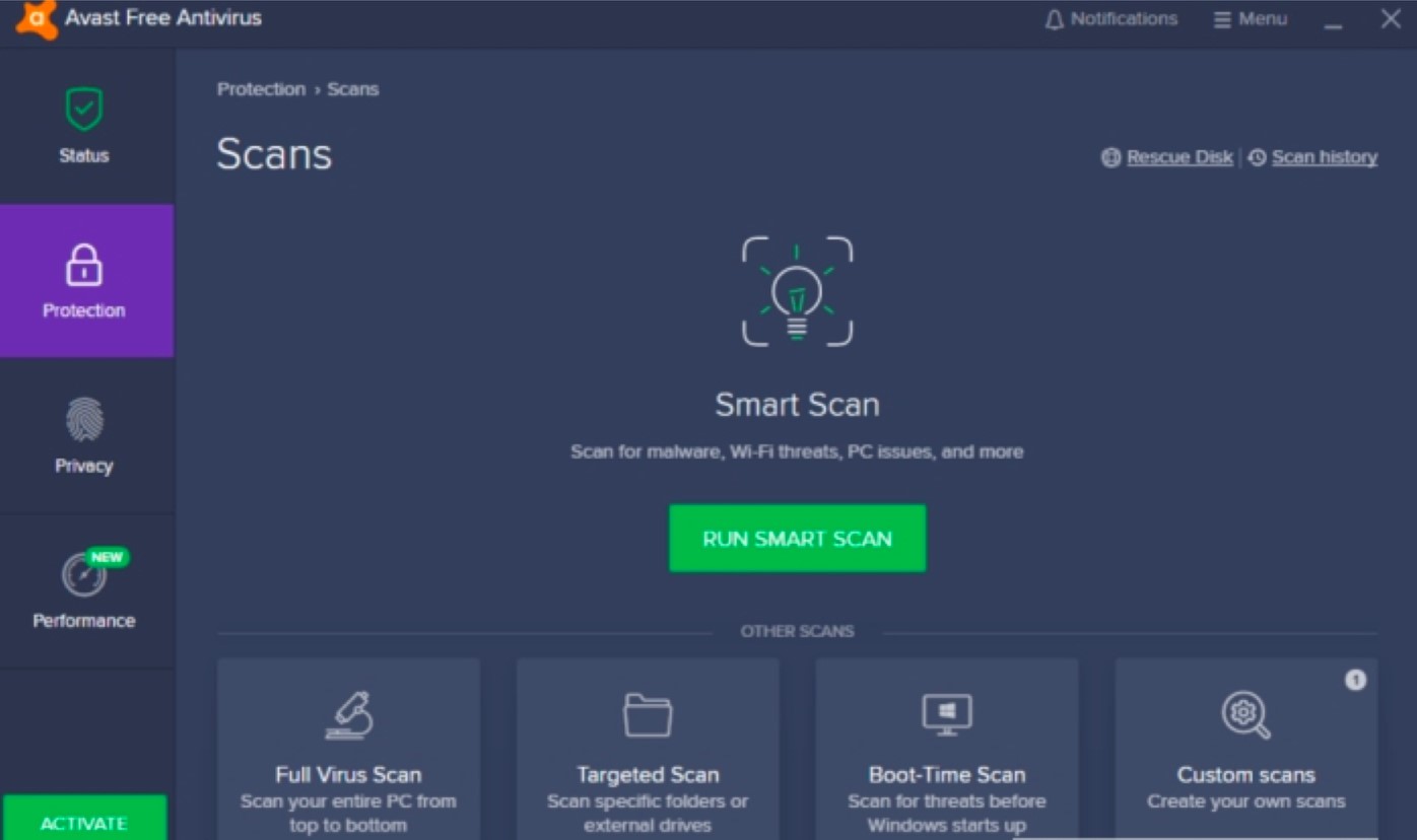 Avast Free Antivirus一款专业且最简单的杀毒工具