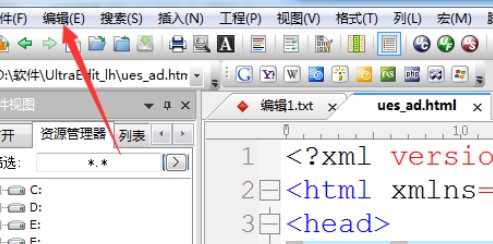 UltraEdit中删除行的快捷方法步骤