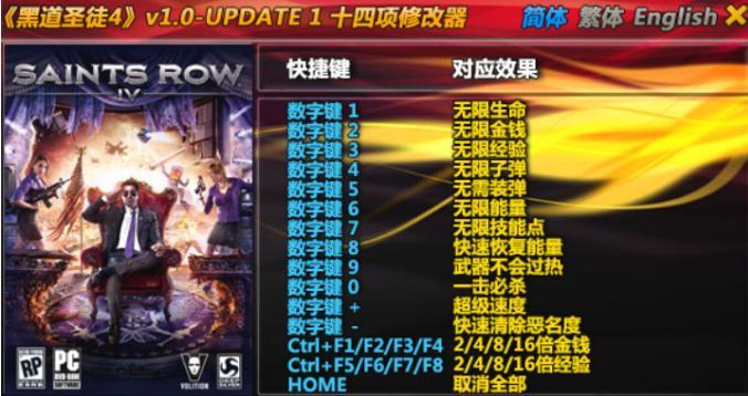 黑道圣徒4修改器简介及常见问题解答