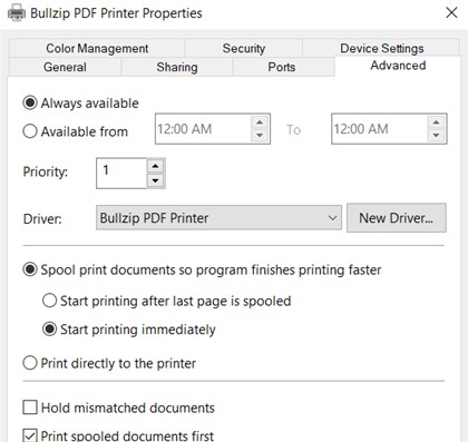 Bullzip PDF Printer打印机官方下载安装教学
