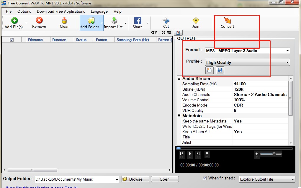 Free Convert WAV to MP3下载使用帮助