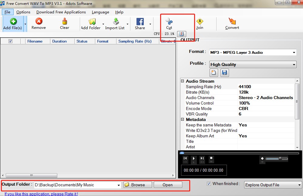 Free Convert WAV to MP3下载使用帮助
