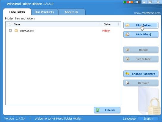 WinMend Folder Hidden新手使用帮助