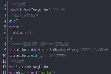 怎么使用wangEditor