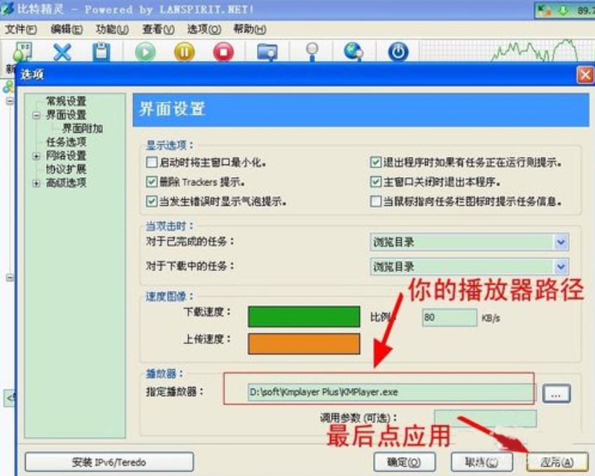 bt软件（比特精灵）设置边下边看方法