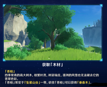 图：原神1.5版本家园系统:木头介绍