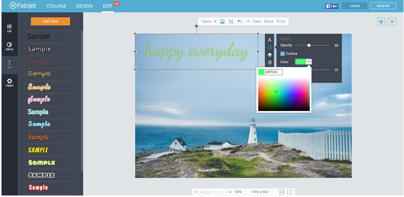 FotoJetDesigner官方下载水印添加教学