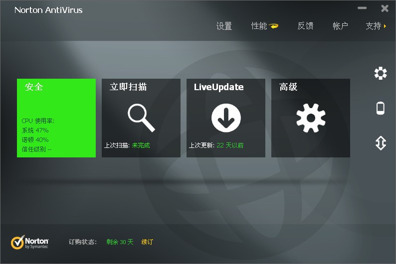 Norton AntiVirus软件同类对比测评