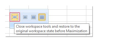 Kutools for Excel显示或隐藏功能区状态栏教学