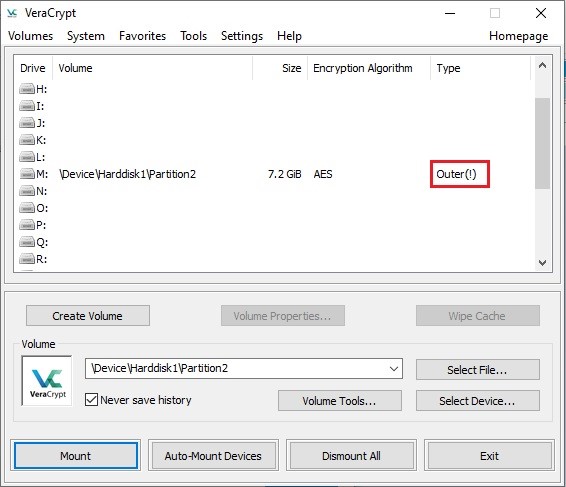 VeraCrypt分区加密软件创建加密分区教学