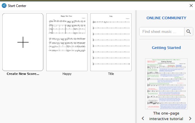 MuseScore官方下载创建新分数图文教学