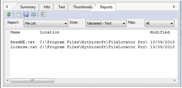 Mythicsoft FileLocator Pro文件列表报告使用教学