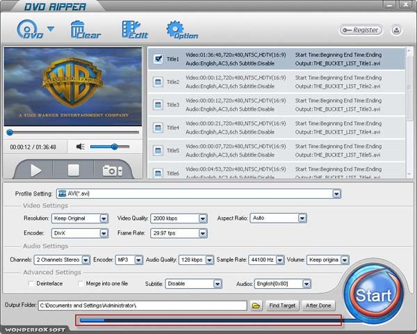 WonderFox DVD Ripper翻录DVD 并将其转换视频格式教学