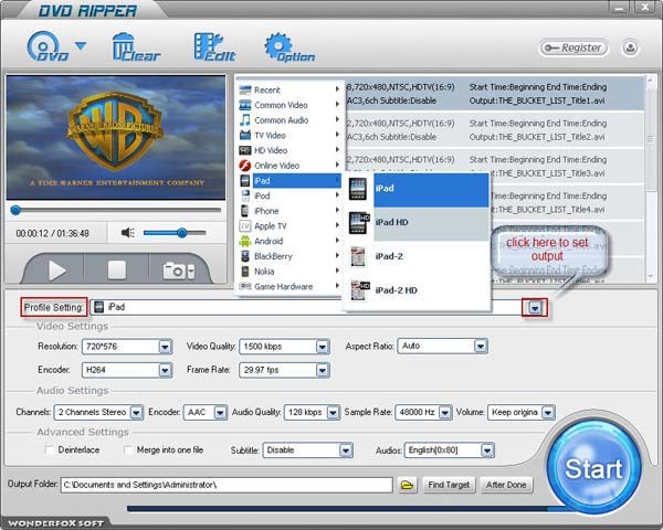 WonderFox DVD Ripper翻录DVD 并将其转换视频格式教学