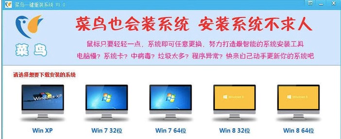 菜鸟一键系统重装软件详细介绍