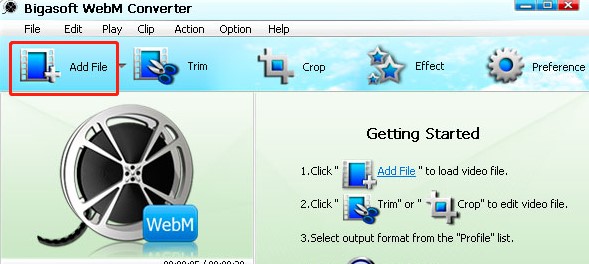 Bigasoft WebM Converter官方下载视频转换图文教学
