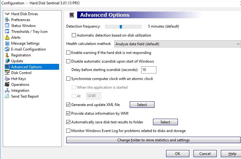 Hard Disk Sentinel官方下载检测频率设置教学