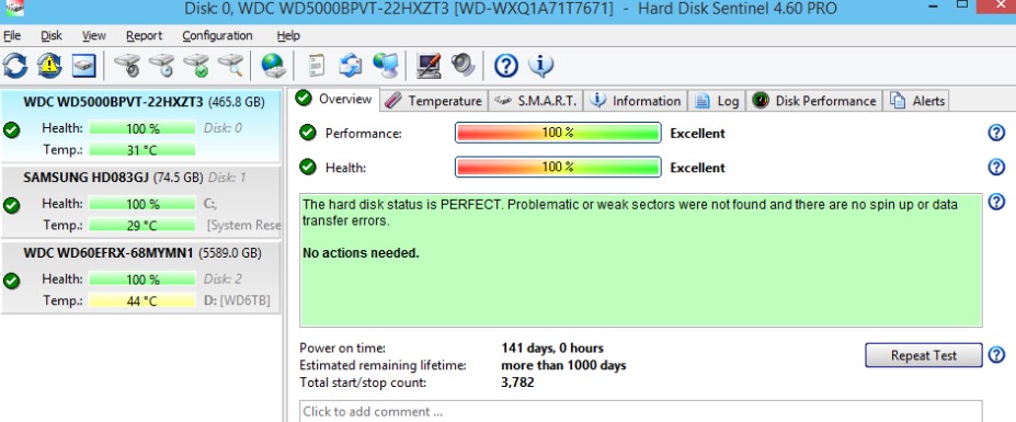 Hard Disk Sentinel官方下载实时性能使用帮助