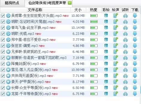 酷狗音乐2009优势比较