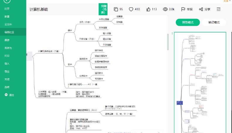 MindMaster如何绘制大学计算机思维导