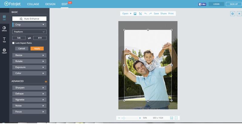 FotoJetDesigner官方下载裁剪比例设置教程