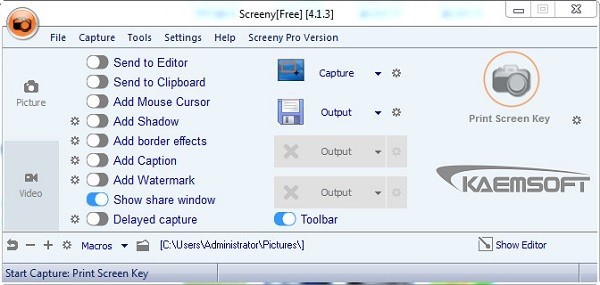 Screeny软件优势和使用说明