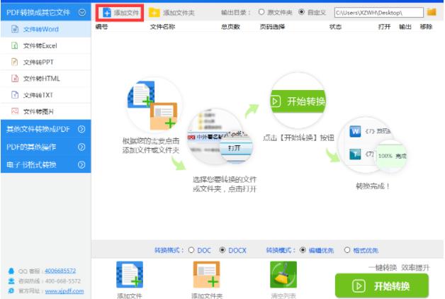 图：PDF转换成Word转换器