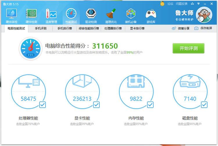 图：鲁大师