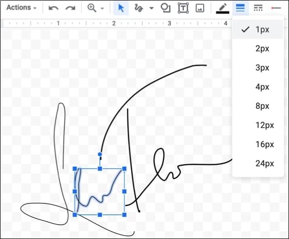 如何在Google文档中插入手写签名