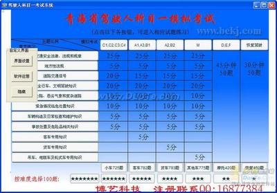 图：科目一模拟考试系统