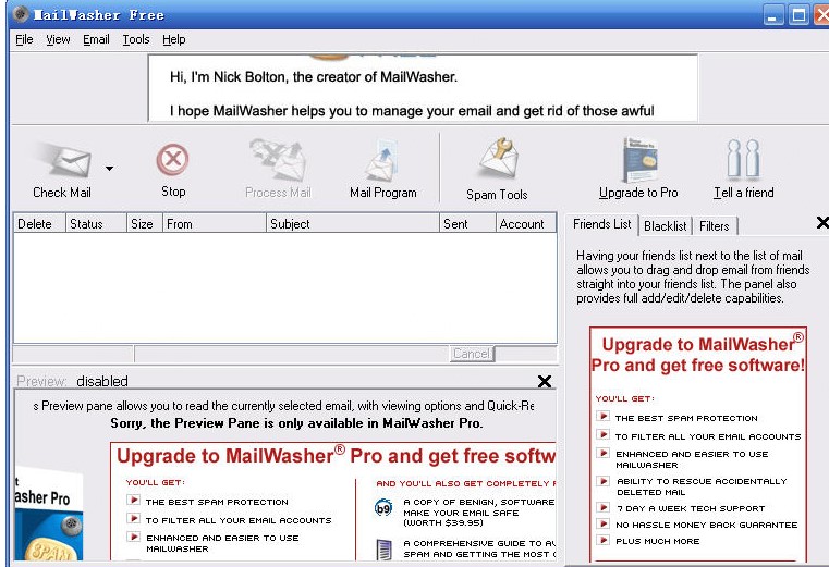 图：MailWasher电脑版下载垃圾邮件报告生成