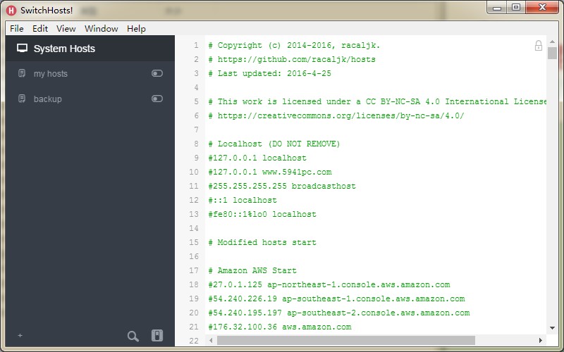 图：Switchhosts